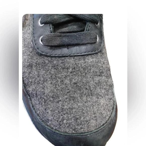 Roots Rideau  Mid Sneaker Grey Black Wool Leather Size 6 - Picture 10 of 13